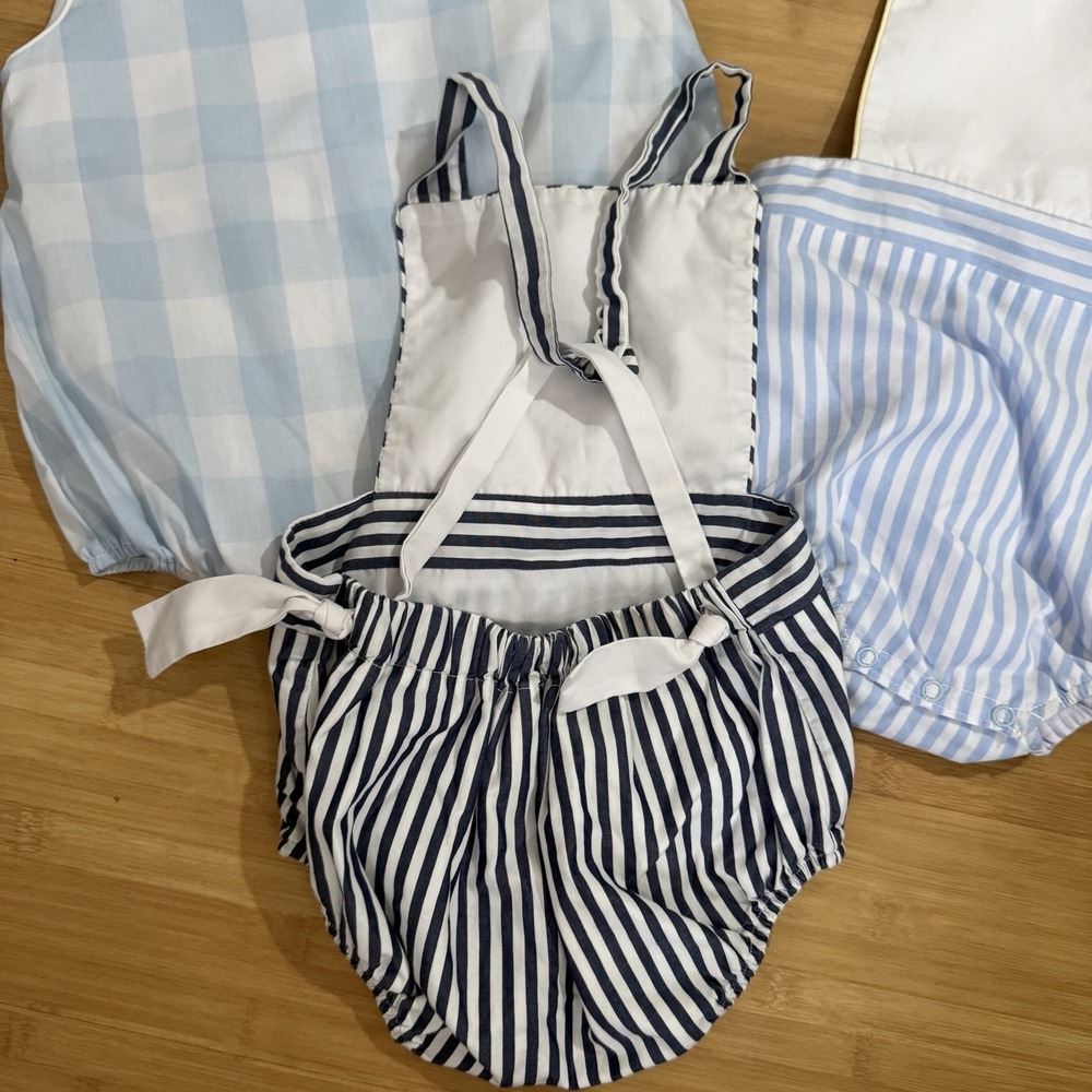 (3) Beaufort Bonnet Company Sz 18 24M Playsuits 1 NWT 2 EUC Baby Boy - Picture 3 of 14